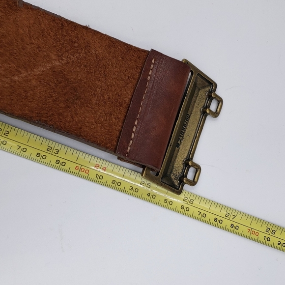 Leatherock Studded Leather with Elastic Back Belt Size Small Brown - Picture 12 of 13